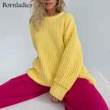 Autumn Winter Thickening Oversized Green Sweater Women Long Sleeve Casual Loose Pullovers Female Solid Knitted
