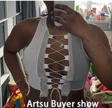 8 Colors Sexy Hollow Out Women Long Sleeve Crop Tops Striped Patchwork Drawstring Ribbed Bandage Fitness