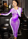 Print Sexy Long Sleeves Party
