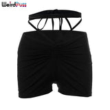2021 Y2K Bandage Women Straight Pants Solid Elastic High Waist Slim Long Trousers 2021 Fashion Summer Streetwear