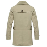 New Men Fashion Jacket Coat Spring Brand Men's Casual Fit Wild Overcoat Jacket Solid Color Trench Coat