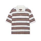 Striped Short-Sleeved T-Shirt + Low-Rise 100-Fold Skirt 2025 Spring New