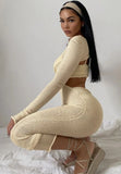 Knitting Cut Out Long Dress with Matching