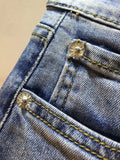 Women's Jeans High Waist Rhinestone Heart Patchwork Pocket Denim Solid Color Straight Pants 2024 Spring New Fashion 29L700-Outfit