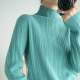 Sweater 2020 New Female Turtleneck Long-sleeved Knitted Pullover Jumper Pull Femme Clothes Loose Designer Winter