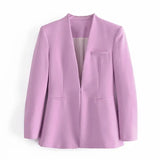 Office Ladies Long Sleeve Blazer + Trousers 2 Piece Set Blazer Suit Fashion Women's Pant Suit Simple Solid Color