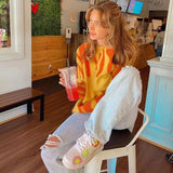 New Tie-Dye Knit Women's Oversize Sweater Pullovers Long Sleeve Y2k Casual 2021 Winter Streetwear Loose Pull Femme