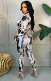 Classic Print Blouse and Pants