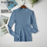 Autumn Winter Basic Turtleneck Knitting Bottoming Warm Sweaters 2021 Women's Pullovers Solid Minimalist Cheap