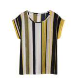 New Large Size Women Pprinting Blouse Fashion Shirt Short-Sleeved Chiffon Summer Style Ladies