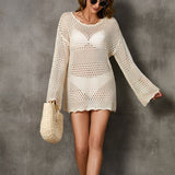 Beach Hooded Knitted Long-Sleeved Bikini Sunscreen