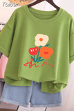 100% Cotton L-5XL T Shirt Plus Size Tshirt Short Sleeve Women Top Summer Cartoon Print Couple O Neck Oversized T