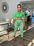 Summer Streetwear 2 Two Piece Sets Outfits Tracksuit Women Short Sleeve Crop Top Skinny Shorts Print 3D Matching Sets