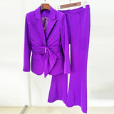 New Star Temperament Irregular Belt Suit Jacket Trousers Suit Suit Suit Suit Suit Suit Suit