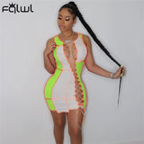Summer Sexy Club Outfit Party Dresses Women Sleeveless Bodycon Elastic Mini Tank Dress Bandage Dress Sundress Ladies
