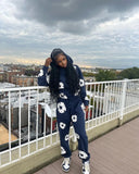 Trend Printing Wood Cotton Loose Sweaters Y2K Hip Hop Street Men And Women Take A Break-Outfit