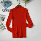 Autumn Winter Basic Turtleneck Knitting Bottoming Warm Sweaters 2022 Women's Pullovers Solid Minimalist Cheap