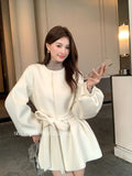 Xixi 2025 Autumn New White Standard Temperament Elegant Thousand Gold Wind Long-Sleeved Coat Coat Blouse