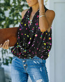 Independent Station Sexy Fashion Women's Wear New Fashion Style Pile Collar Sleeveless Blouse-Outfit