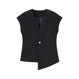 Explosion Women's Button Blouse Broad Leg Trousers