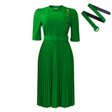 Women's 2025 Autumn And Winter 2025 New African Temperament Solid Color Pressure Folding Button