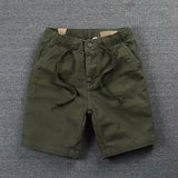 Loose Waist Casual Shorts 2023 Summer New Men's Solid Color Shorts Korean Fashion Boys' Rope Pants-Outfit