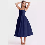 Women's Dress Summer New Sexy Bare Slings Gentle Wind Dress Women's