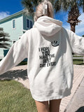 Style Fleece-lined Loose Hooded Fashionable