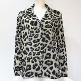 Toloer Autumn Sexy Leopard Print Chiffon Shirt Women's Shirt OL Temperament Commuter