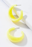 C Shape Acrylic Earrings-Outfit