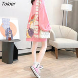 Women's Pullover Plus Velvet Thick/thin Mid-length Loose Kawaii Clothes Korean Version New Autumn Winter Student Shirt Ins