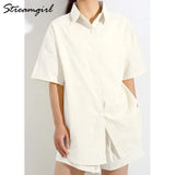 Linen Shorts Sets Summer 2022 Women Two Piece Women's Shorts Set Suits With Oversize Shorts Womens Two Piece Set