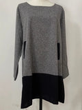 Spring And Autumn Korean Version Of The T-Shirt Coloring Long-Sleeved Casual Loose Long-Term Women's Dress