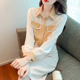 chic ladies shirts Fashion printing women blouses 2022 Spring autumn causal Long sleeve blouses mujer