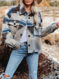 Fashion Print Chest Pocket