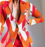 New Casual Print Fashion Small Suit Women's