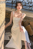 Evening Midi Maxi Dresses for Women Party Office Lady Sexy Sleeveless Strap Bodycon One Piece Dress Beach Korean