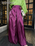 Korean Style Long Pants For Female High Waist Patchwork Pockets Loose Long Wide Leg Trouser Female 2022 Clothes