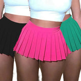 New Women's Dress Solid Color A Miniskirt Casual Fashion Jk Skirt Green Pleated Skirt Half Skirt-Outfit