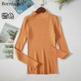 Autumn Winter Basic Turtleneck Knitting Bottoming Warm Sweaters 2021 Women's Pullovers Solid Minimalist Cheap