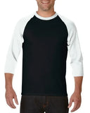 Mens New Baseball Tops Fashion Trend Hip Hop Skateboard Casual T Shirts 3/4 Sleeve Raglan
