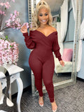 Casual Streetwear Bodycon Rompers Womens Jumpsuits Strapless Long Sleeve Jumpsuits One Piece Outfits Black Jumpsuits
