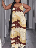 Summer Fashion Leisure Sexy Print Suspender Dress-Outfit