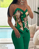 Fashion Double Buckle Sueding Set Women's