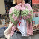 Collar Solid Color Knitted Knitted Head Bat Sleeve Sweater Outside The