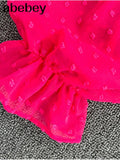 New Floral Chiffon Blouse Female Slim and Versatile Square Neck Stretch Blusa Slim Short Puff Sleeve Shirt