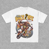 Men's T-Shirt 2024 Basketball Shirt Sports Style Short-Sleeved Cotton Print Loose T-Shirt Street Hip-Hop Blouse Short Sleeves-Outfit