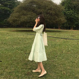 Women Loose Female Summer Kawaii Fashion Korean Style Sweet All-match Round Neck Ulzzang Mujer Ropa Vestidos Pure