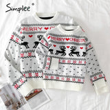 O-neck Christmas Sweater Family matching outfits Autumn winter Christmas deer print knitted pullovers 2020 New