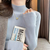 Turtleneck Sweater for Women Winter Casual Long Sleeve Basic Slim Sweater Pullover Women Female Chic Jumpers Top